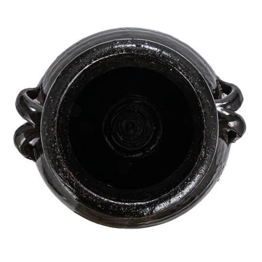 Hello Honey® 12" Black Decorative Clay Jar